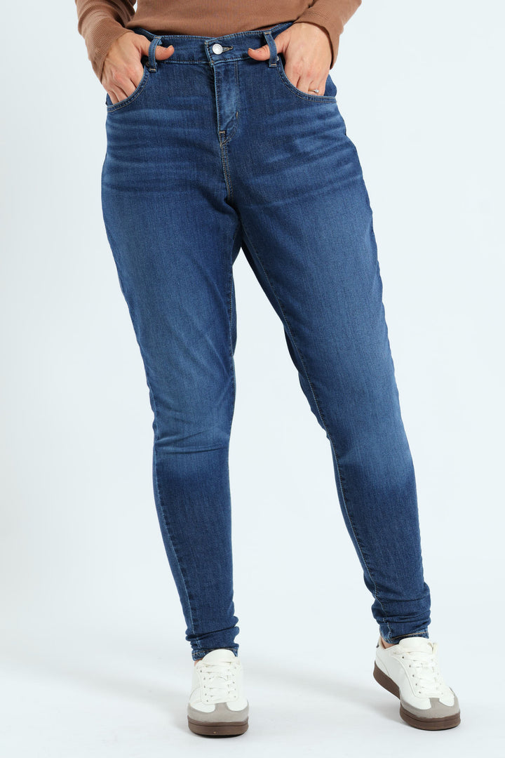 Curvy Super Skinny Jean - Med Wash