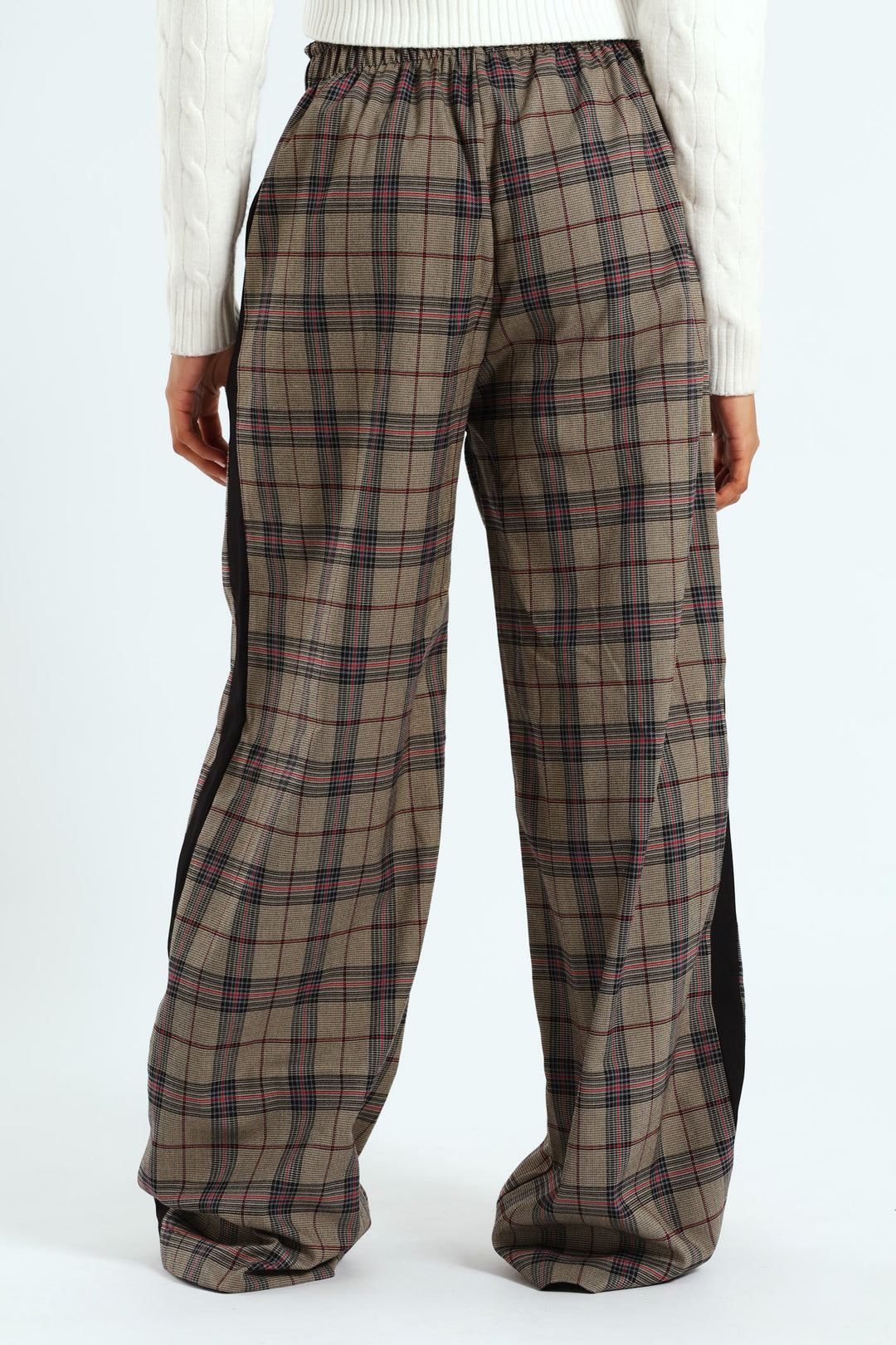 Check Side Stripe Trouser - Neutral
