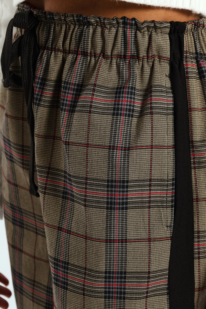 Check Side Stripe Trouser - Neutral