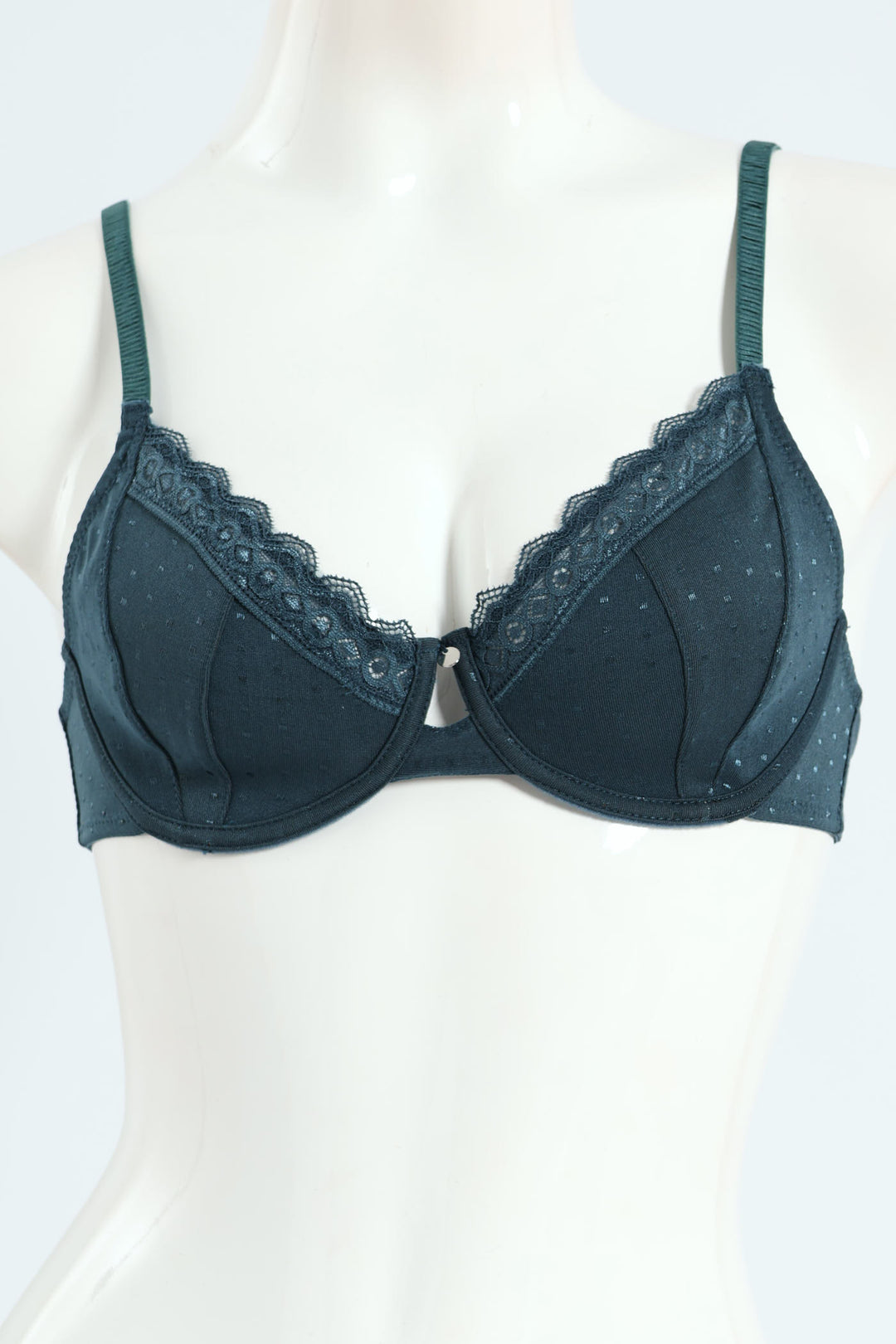 2 Pack Microfibre & Lace Non-Padded T-Shirt Bra - Teal/Mocha