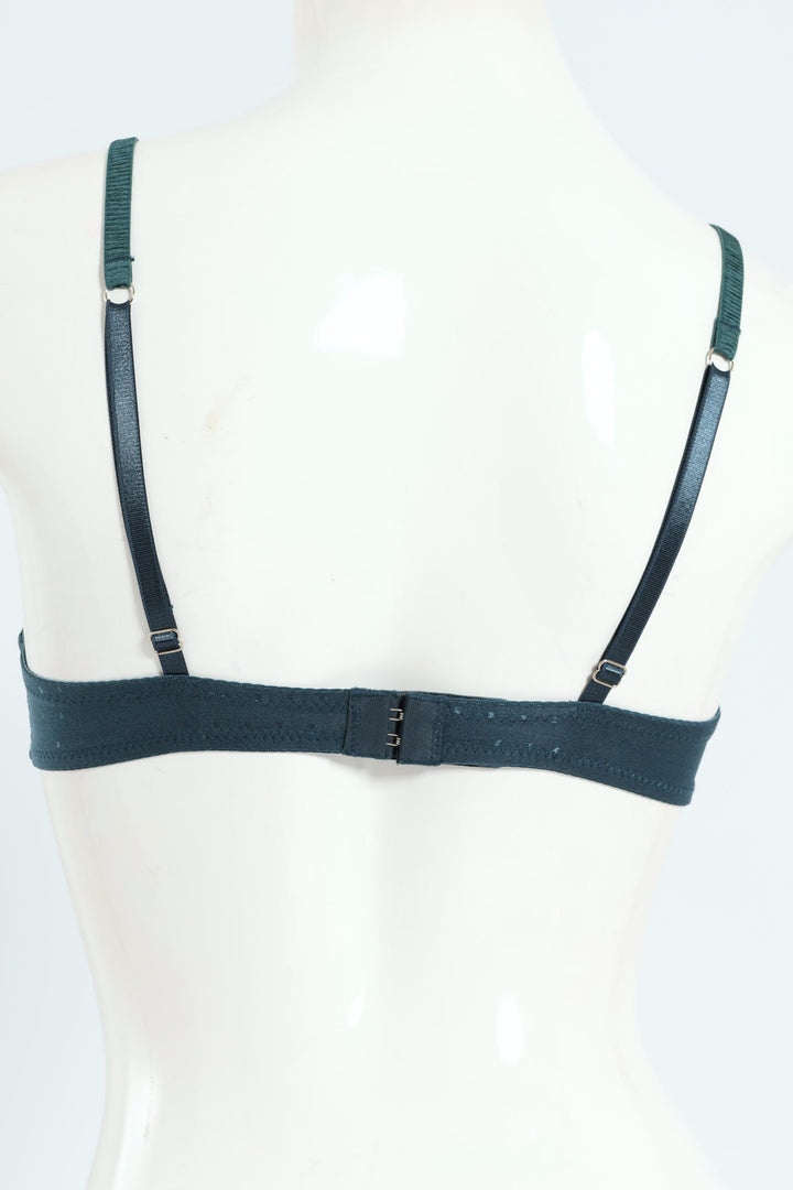 2 Pack Microfibre & Lace Non-Padded T-Shirt Bra - Teal/Mocha