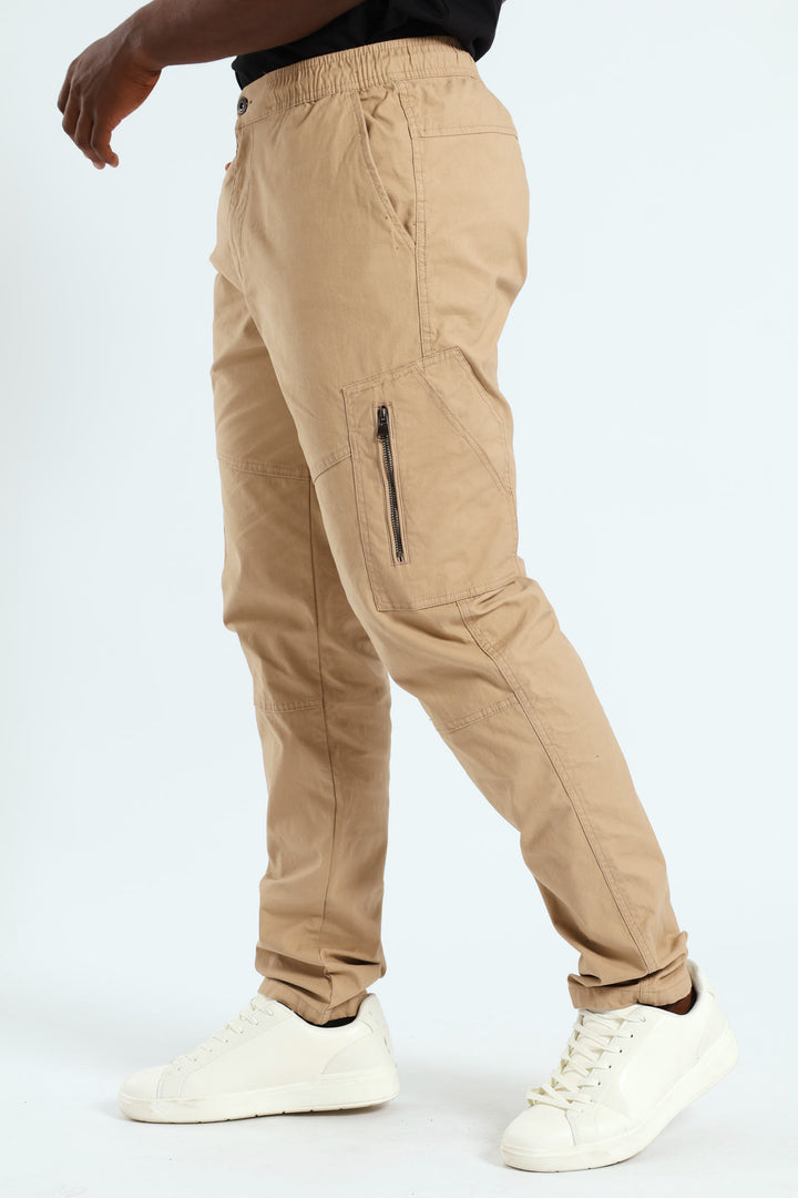 Utility Zip Pocket Pant - Khaki
