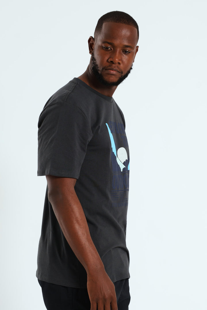 Explore The Outdoor Tee - Gunmetal