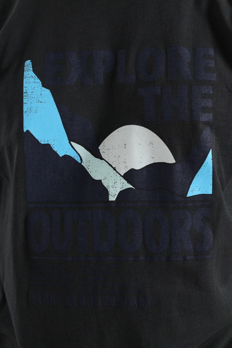 Explore The Outdoor Tee - Gunmetal