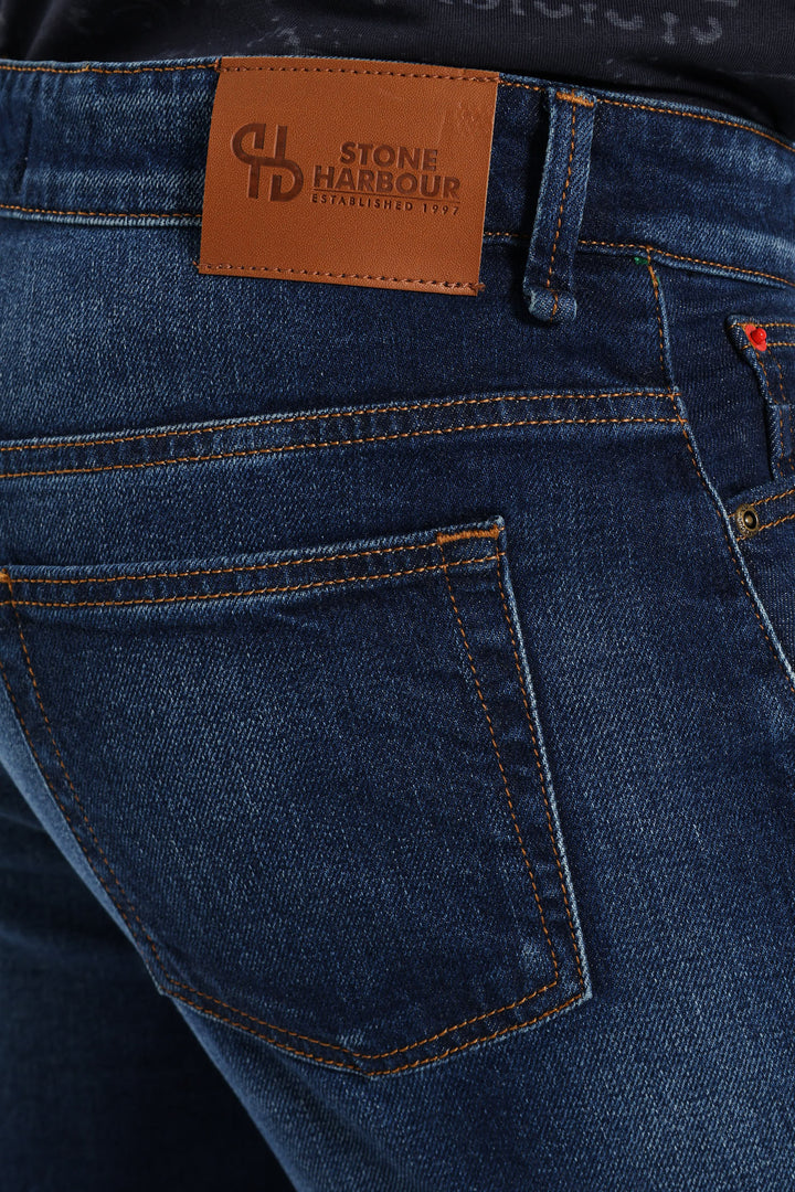 Worn In Straight Denim - Dark Wash