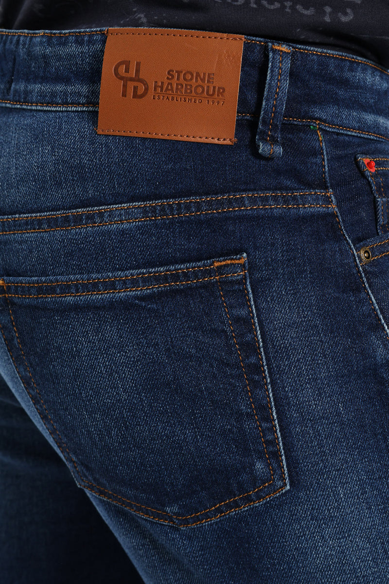 Worn In Straight Denim - Dark Wash