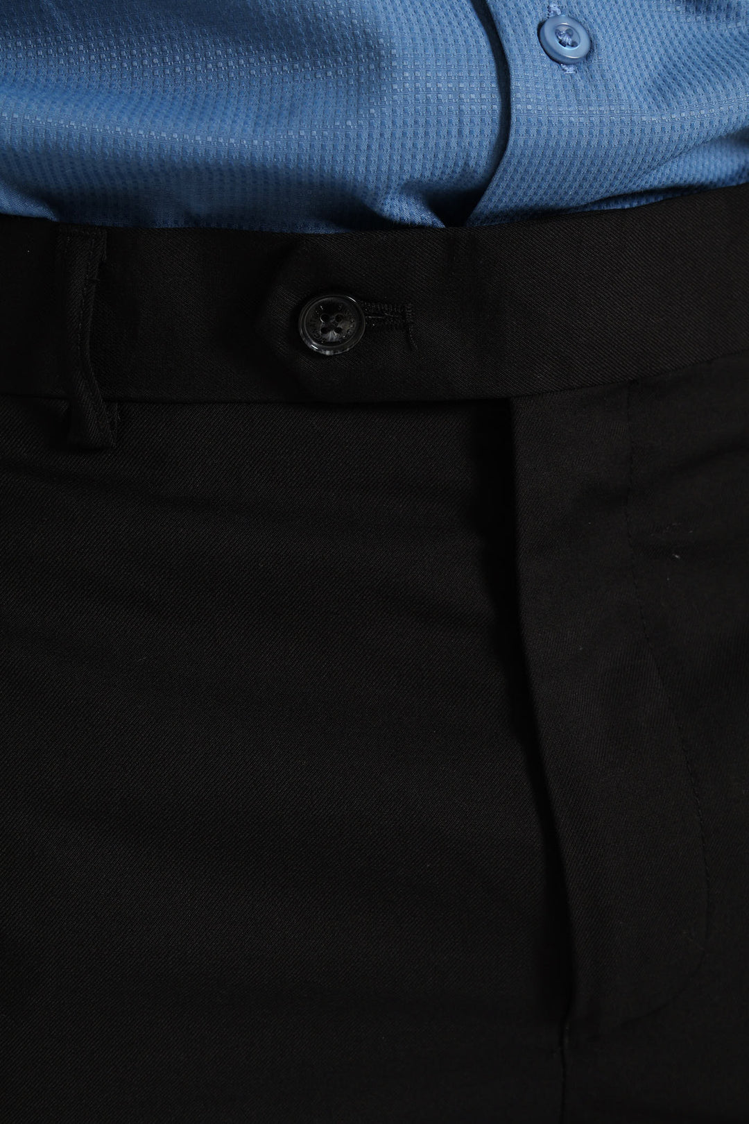 Regular Fit Viscose Blend Suit Trouser - Black