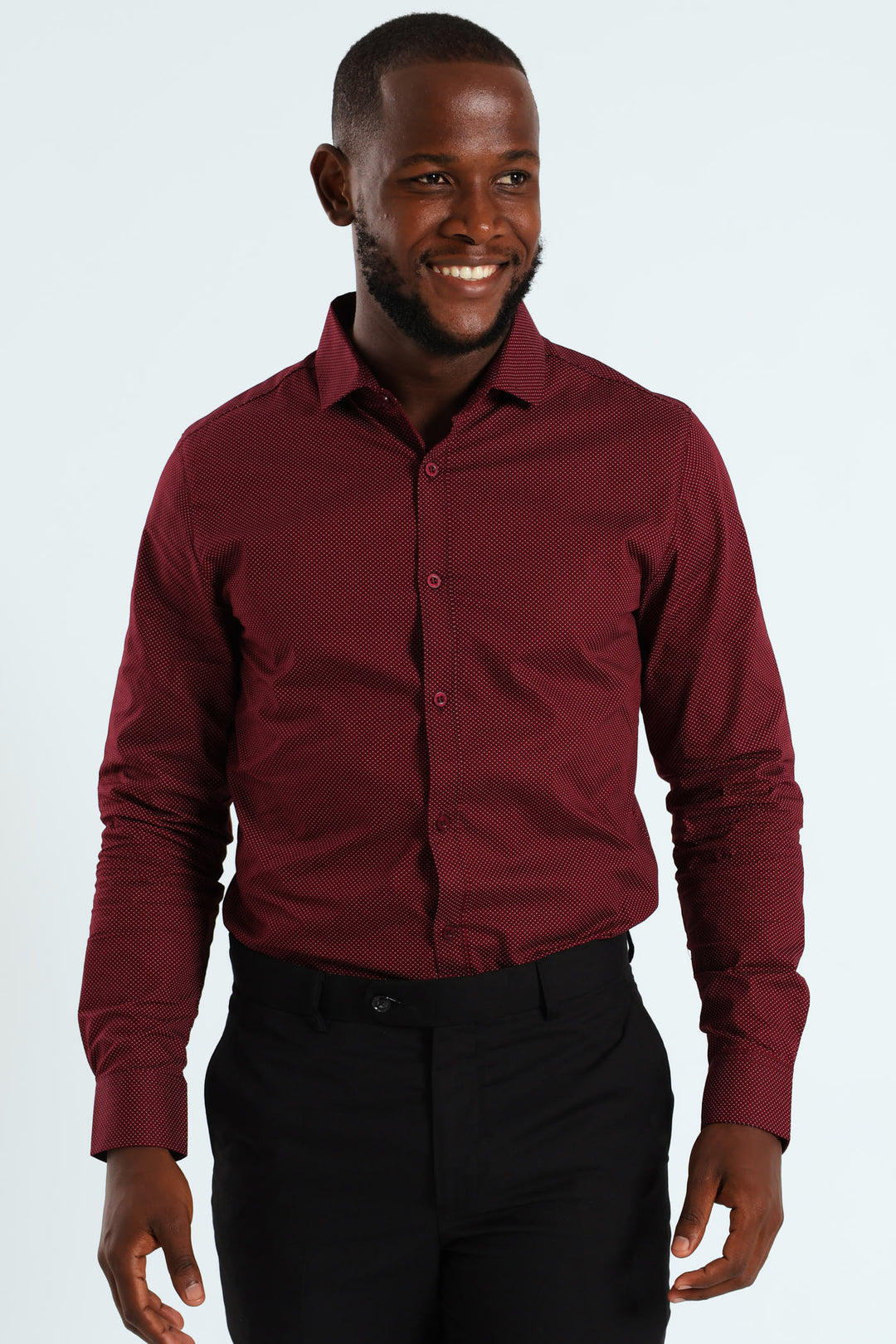 Slim Spot Shirt - Burgundy