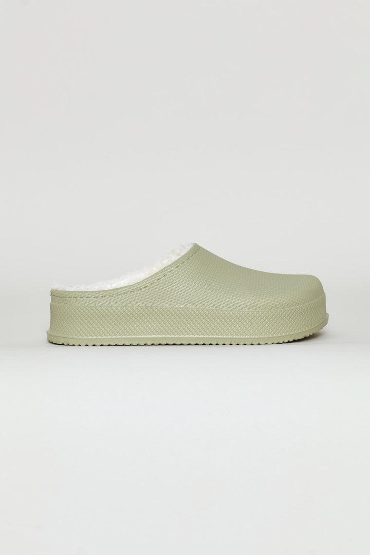 Lined Closed Toe Eva Clog - Sage