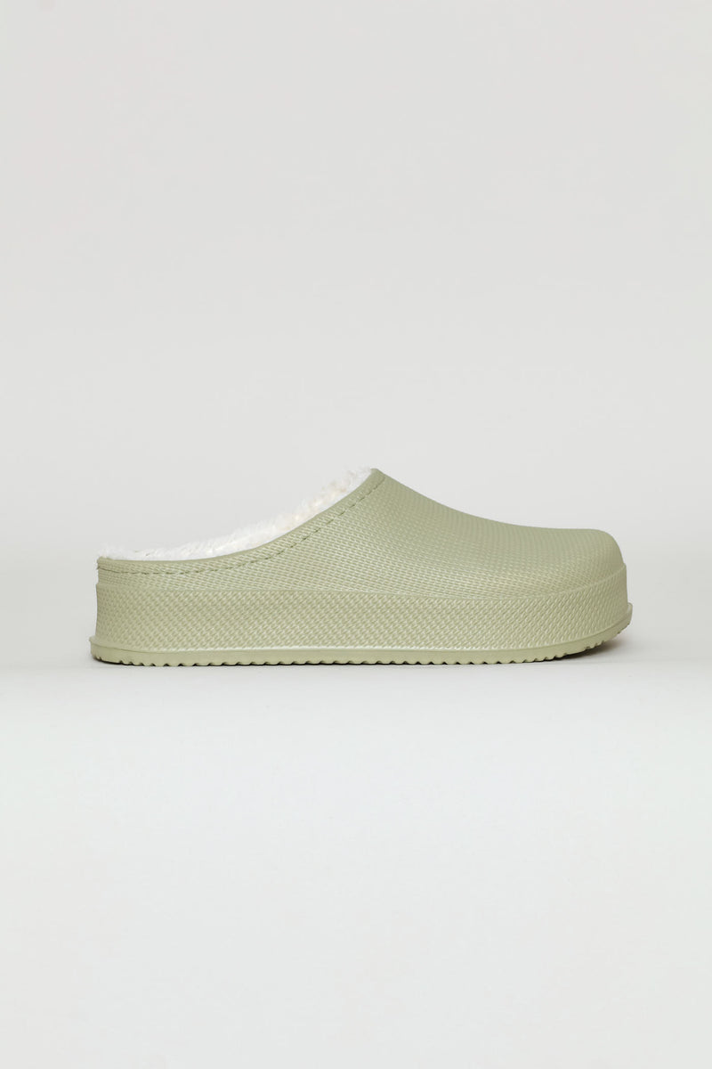 Lined Closed Toe Eva Clog - Sage
