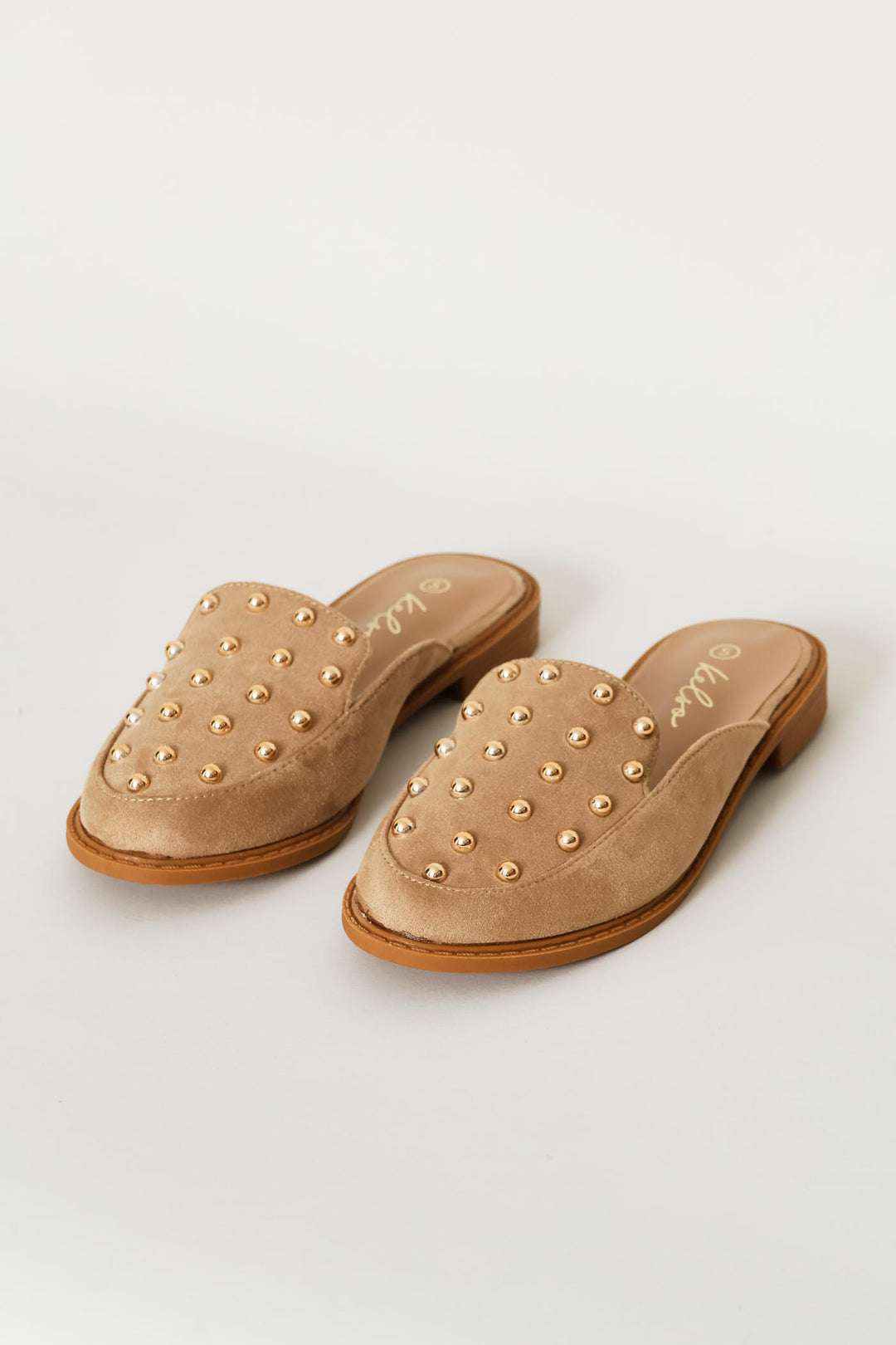 Studded Push-In Slip On - Natural