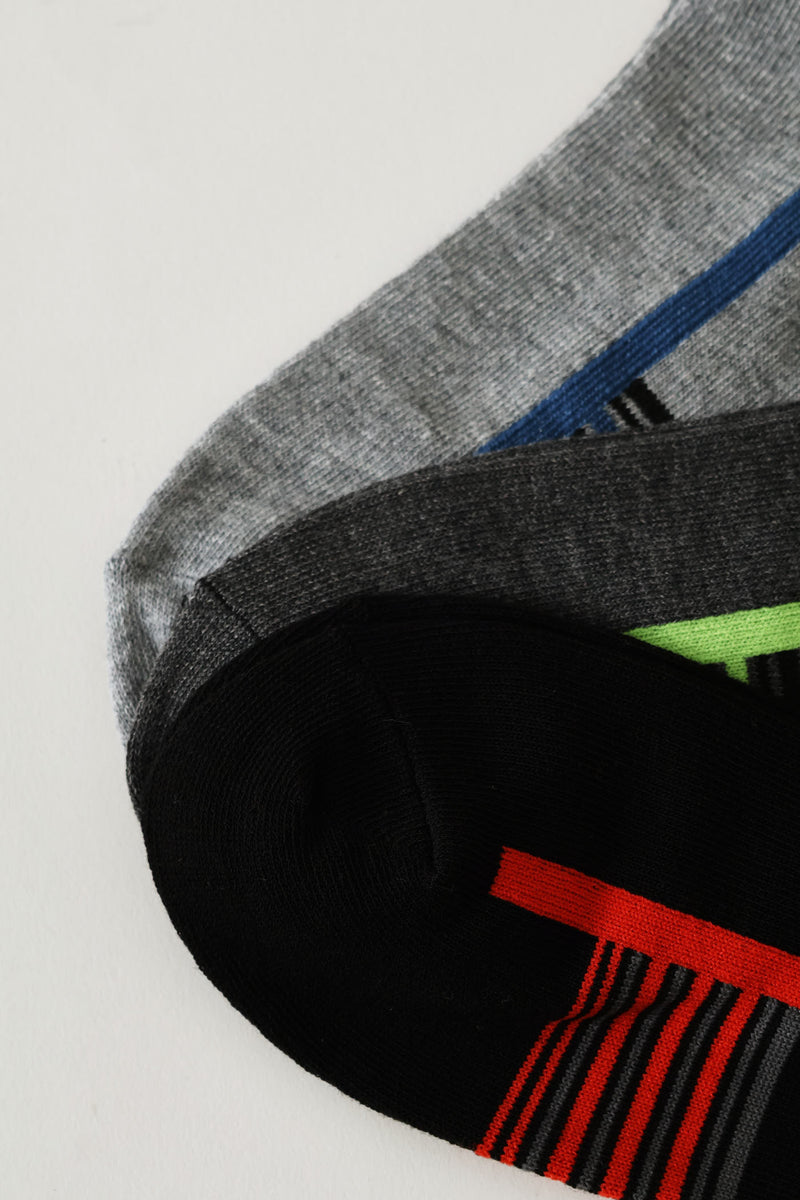 3 Pack Low Cut Socks - Grey