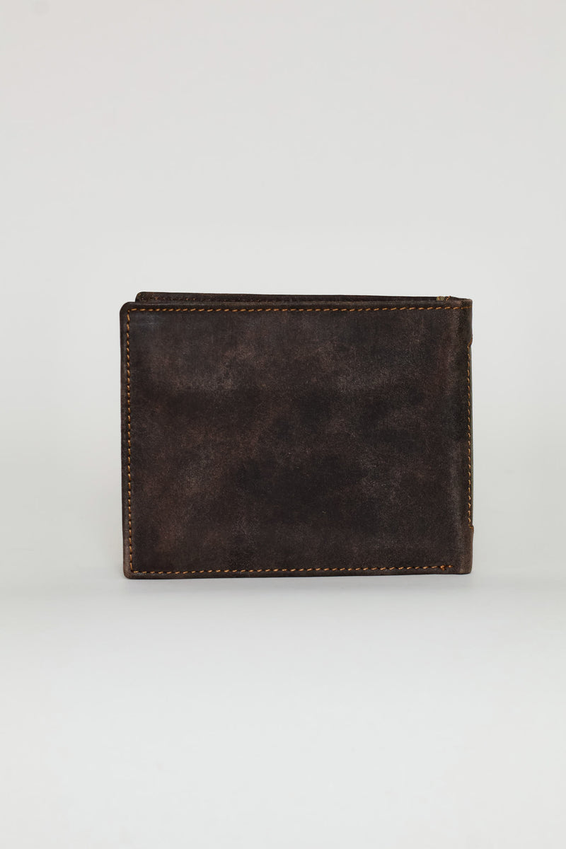 Metal Badge Wallet - Charcoal