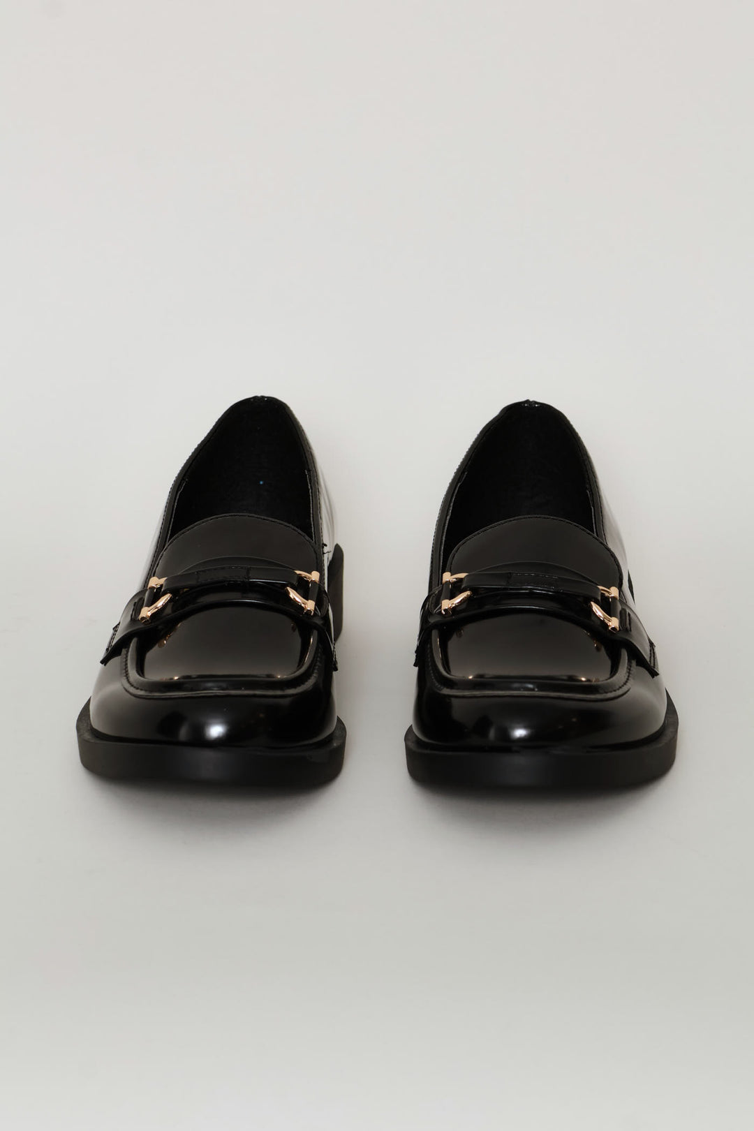 Gold Trim Detail Smart Loafer - Black