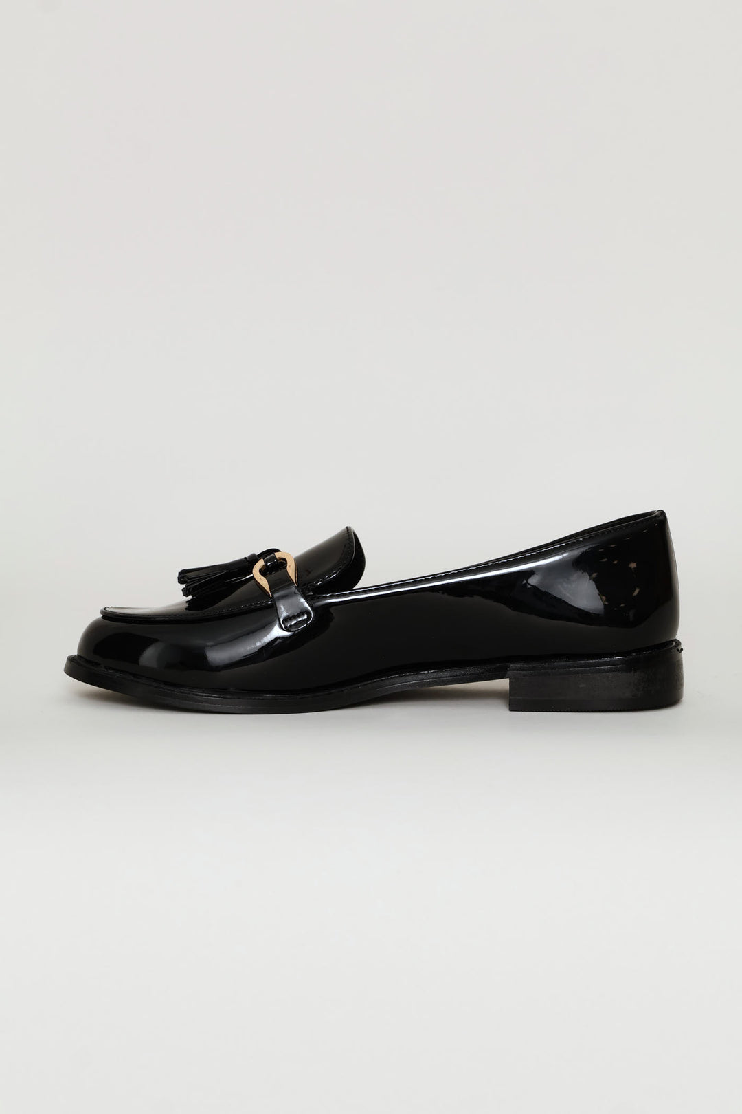 Trim And Tassle Detail Loafer - Black