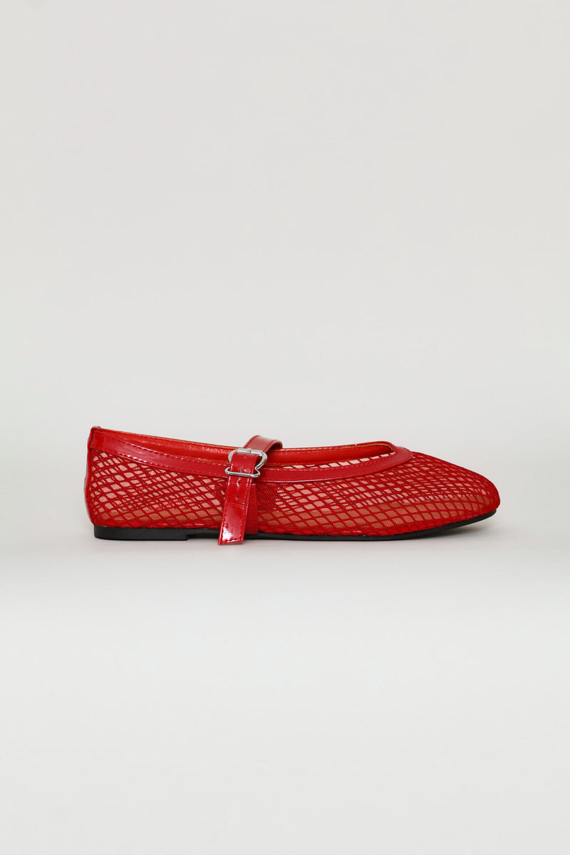 Plain Mesh Pump - Red