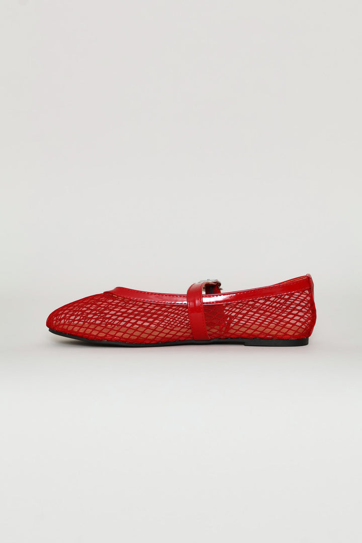 Plain Mesh Pump - Red