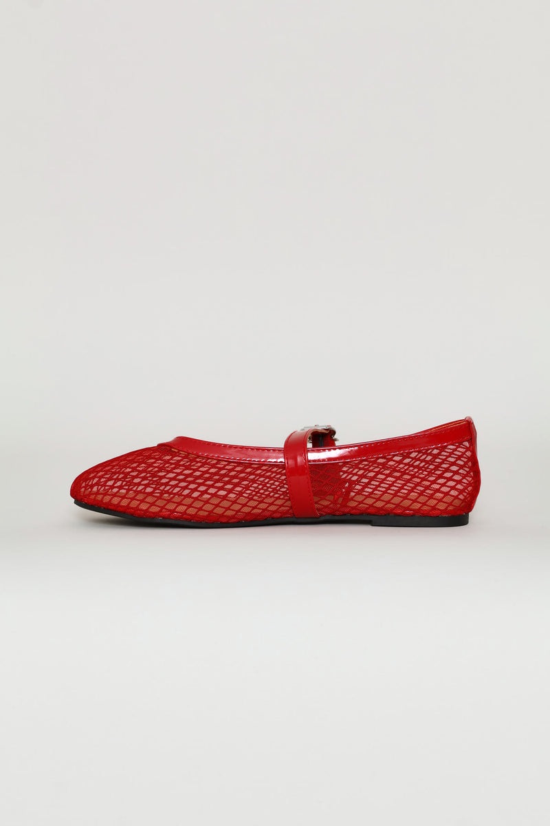 Plain Mesh Pump - Red