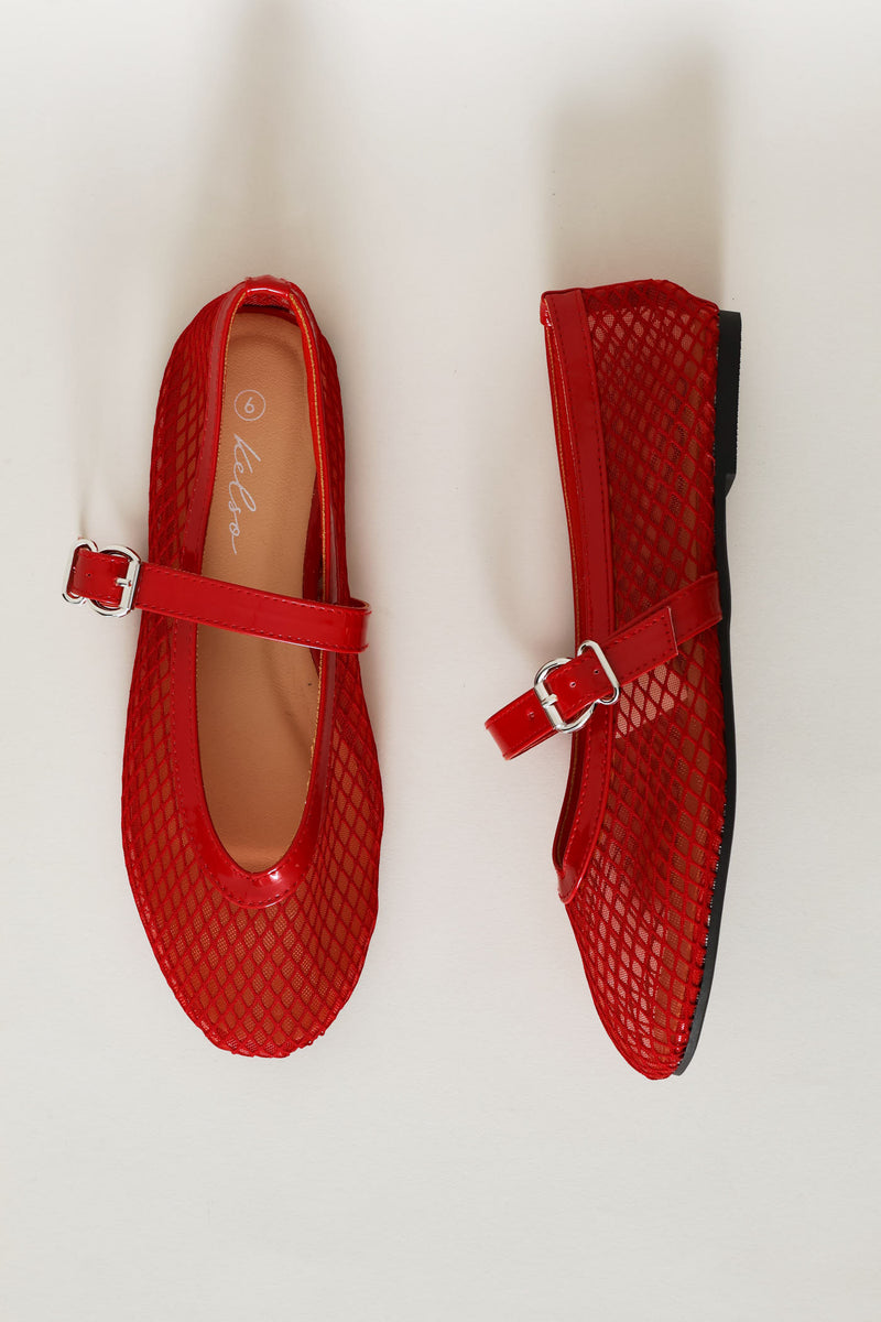 Plain Mesh Pump - Red