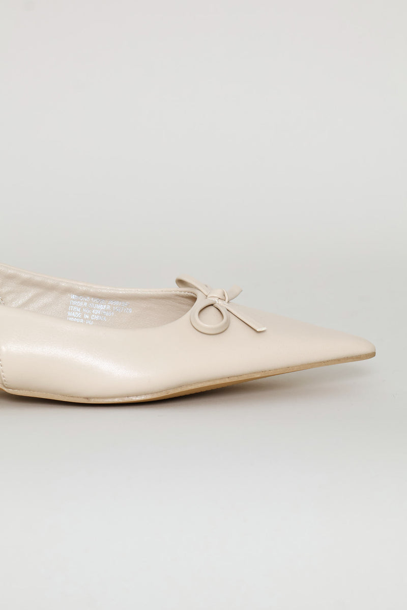 Dainty Bow Slingback - Off White