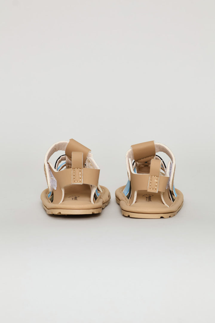 Baby Boys Closed Toe Sandal - Natural