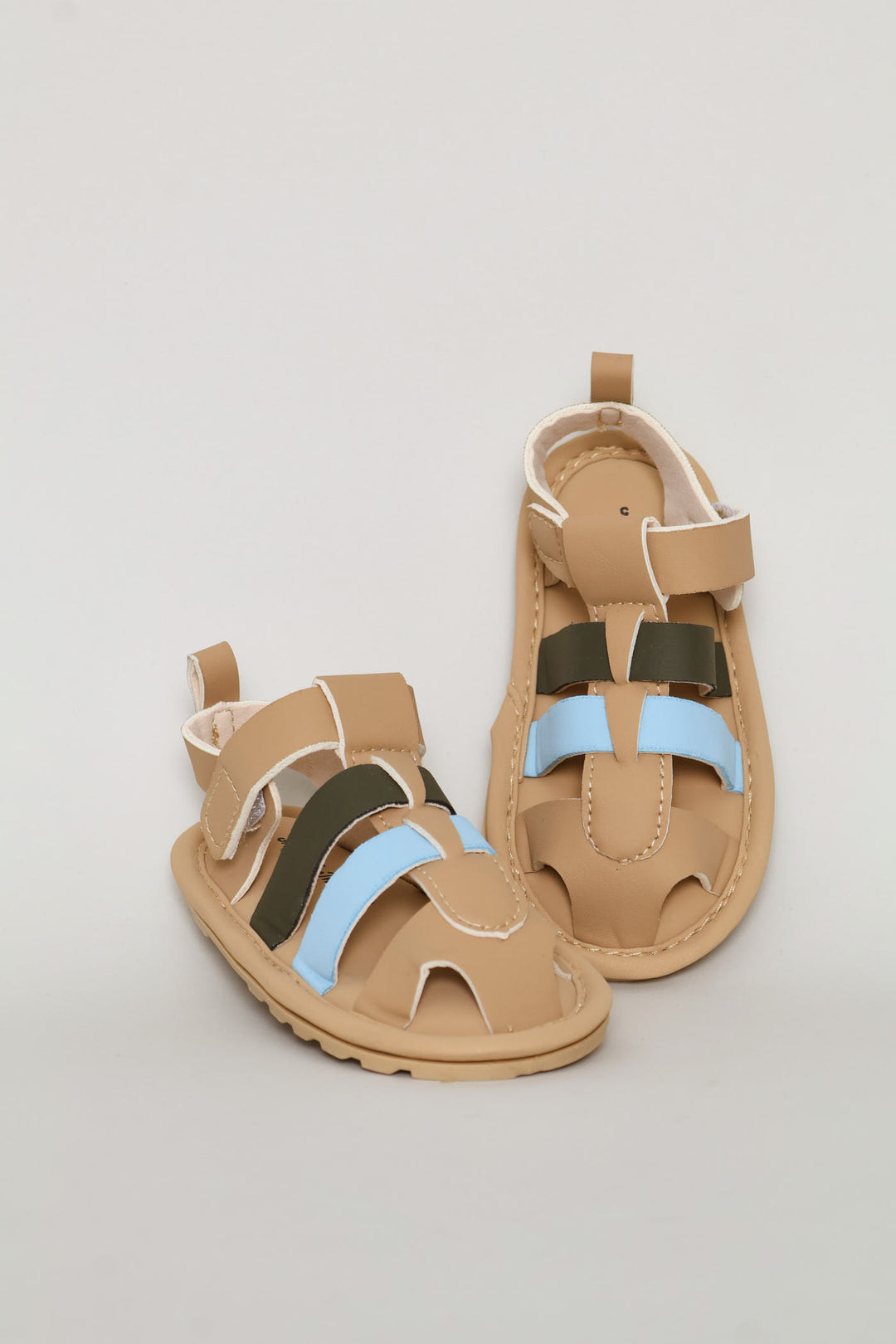 Baby Boys Closed Toe Sandal - Natural