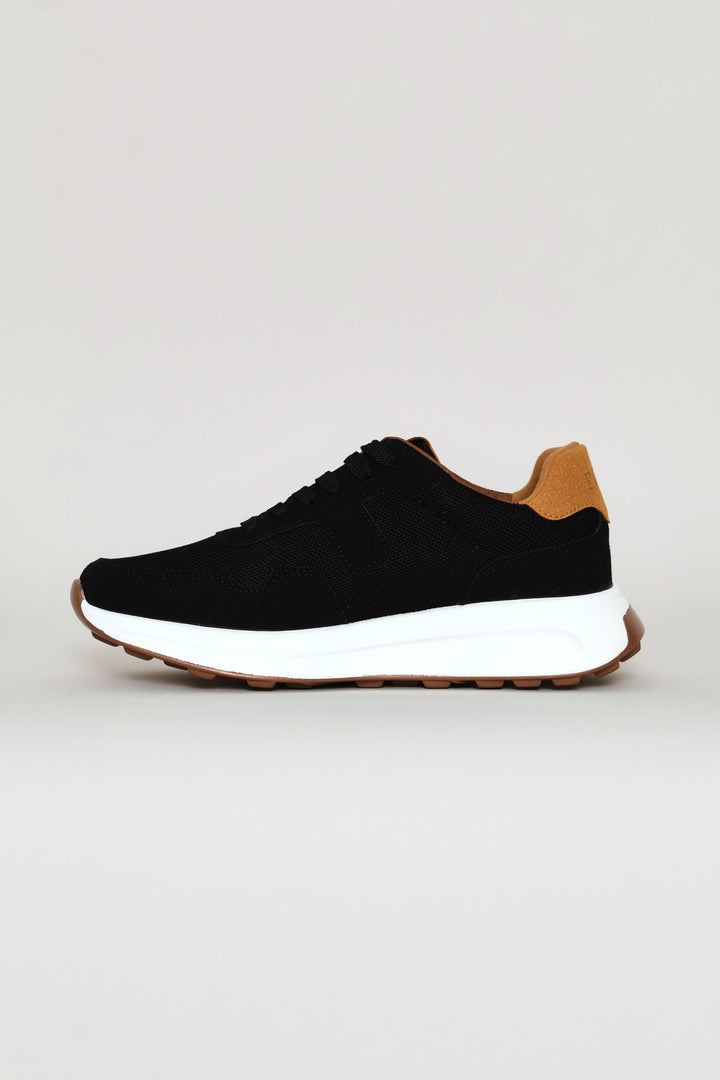 Mixed Combination Runner - Black