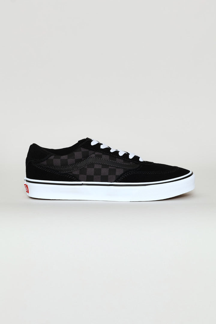 Brooklyn Check Detail Sneaker - Black