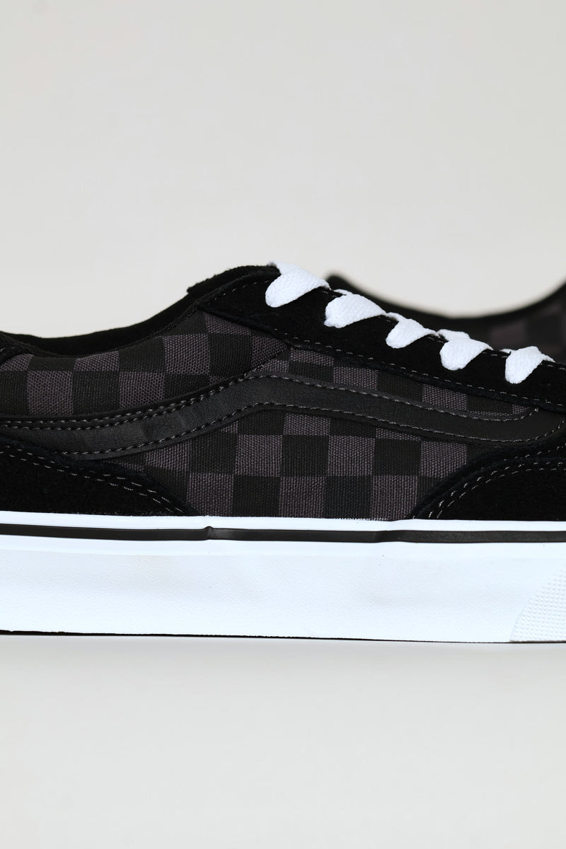 Brooklyn Check Detail Sneaker - Black
