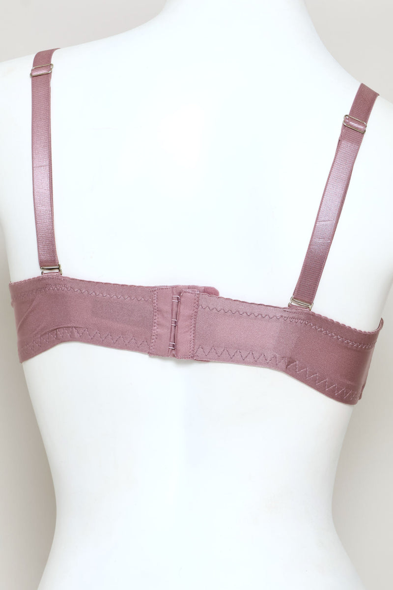 Lightly Padded Balconette Bra - Mauve