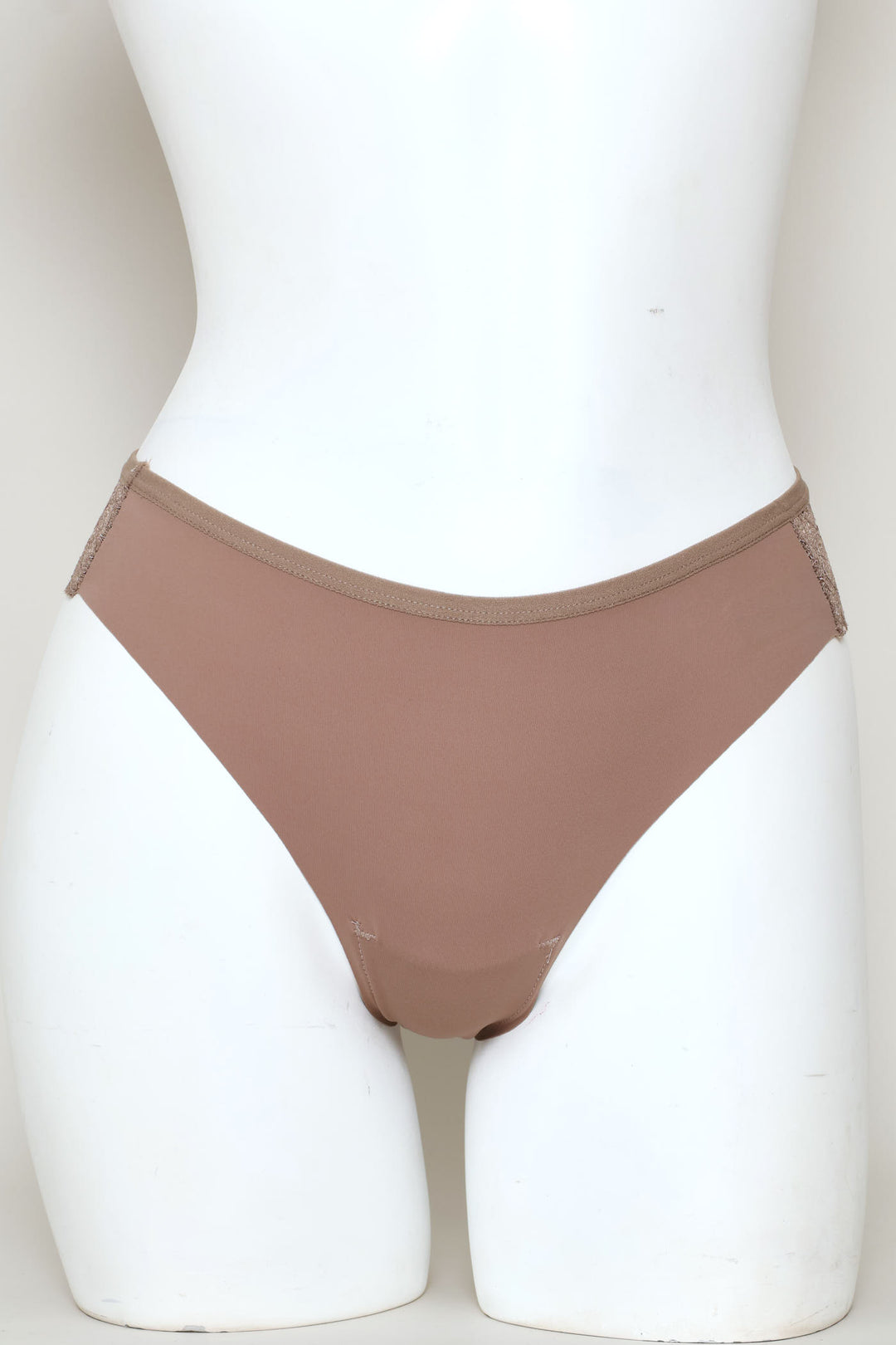 3 Pack Lace Thong Panties - Brown/Port/Nude