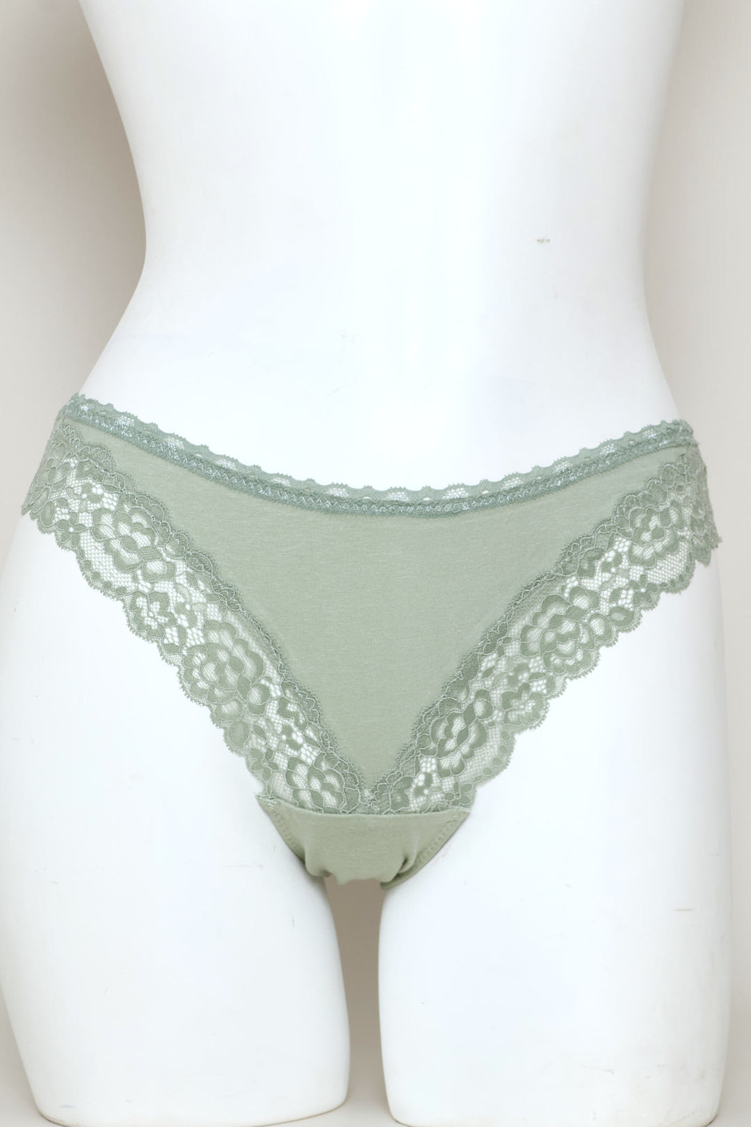 3 Pack Cotton Brazilian Panties - Brown/Sage/Oatmeal