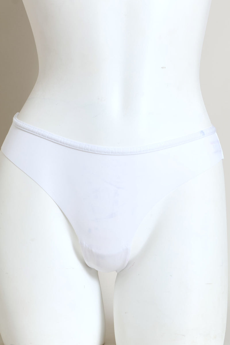 3 Pack Lazercut Thong Panties - Mocha/Black/White