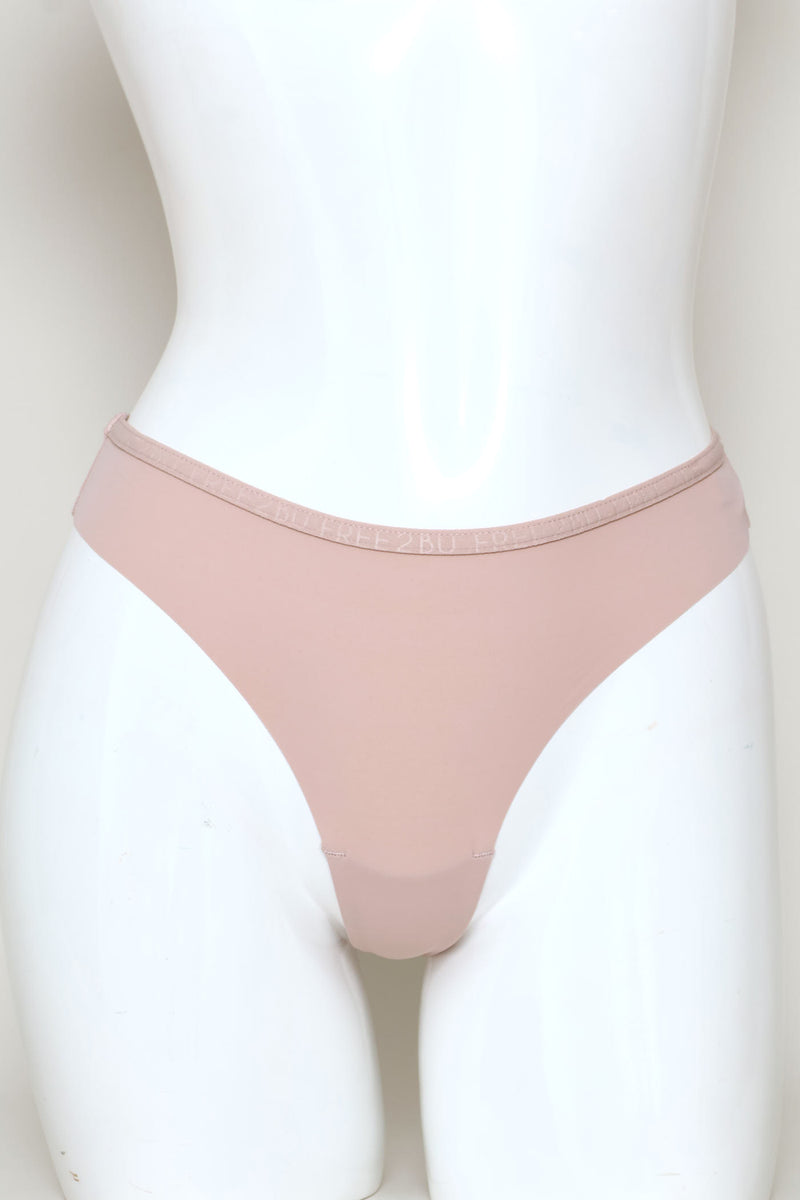 3 Pack Lazercut Thong Panties - Mocha/Black/White