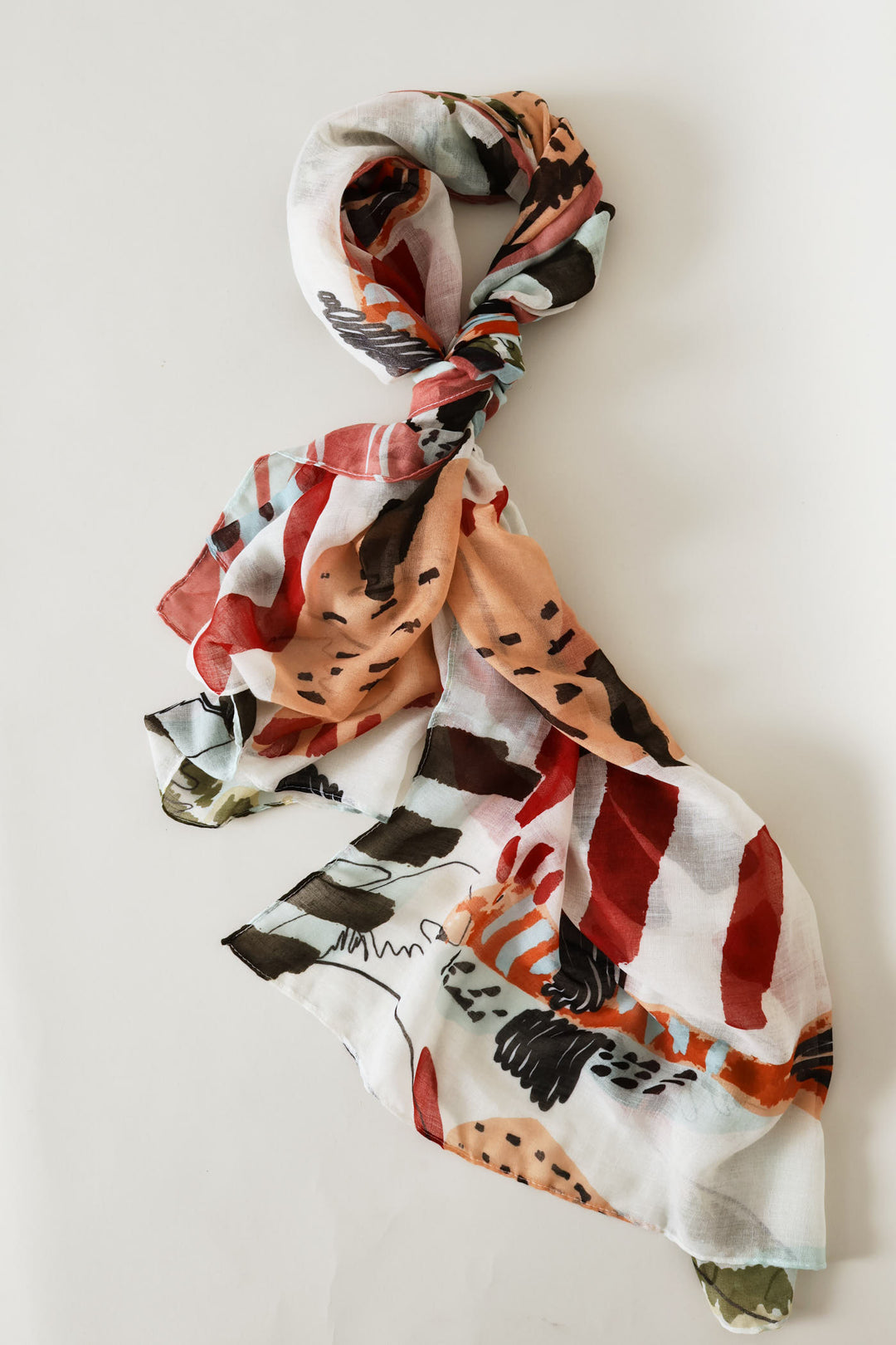 Colorful Printed Scarf - Multi