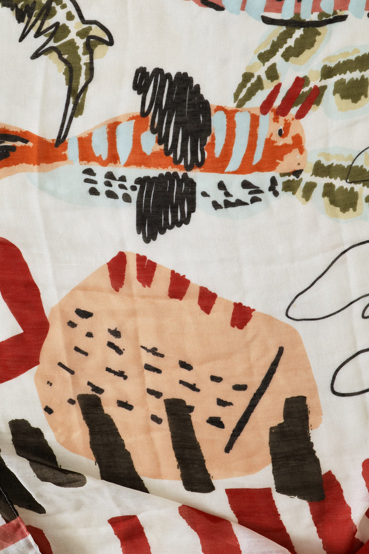 Colorful Printed Scarf - Multi