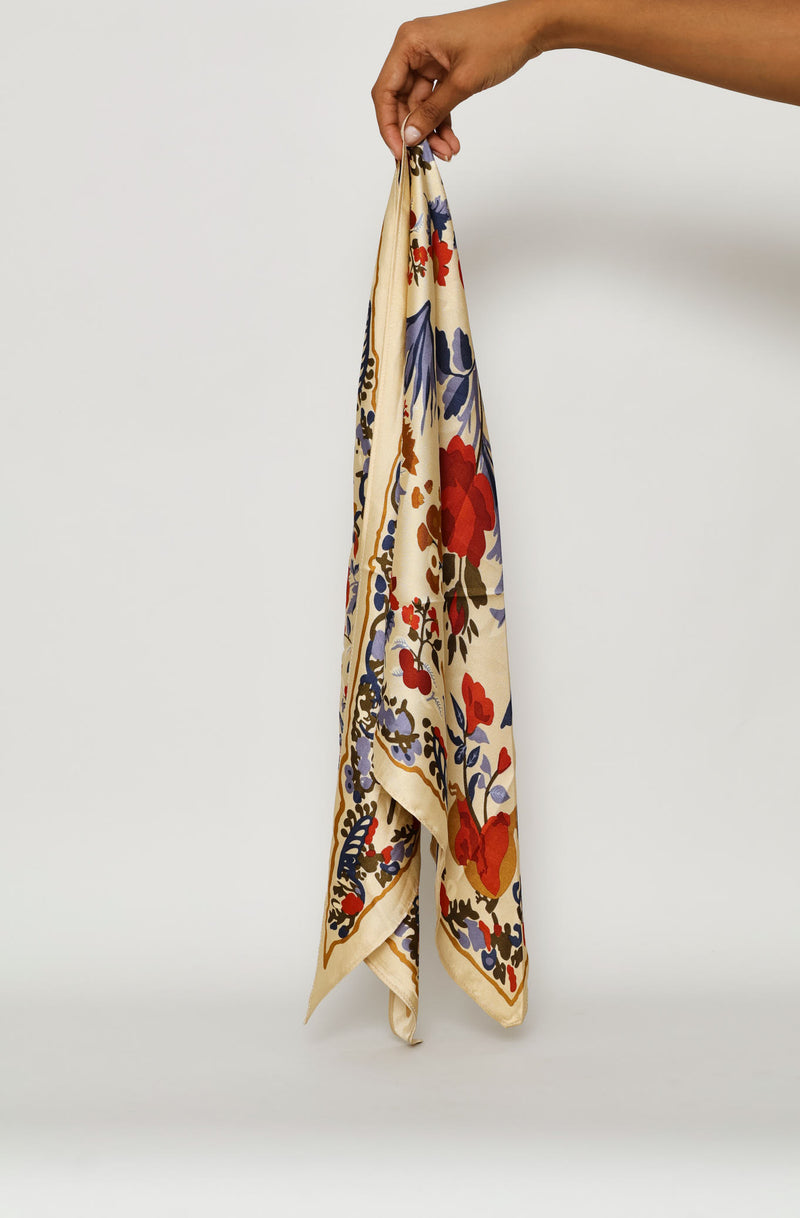Triangle Neckerchief - Folk Forest - Camel