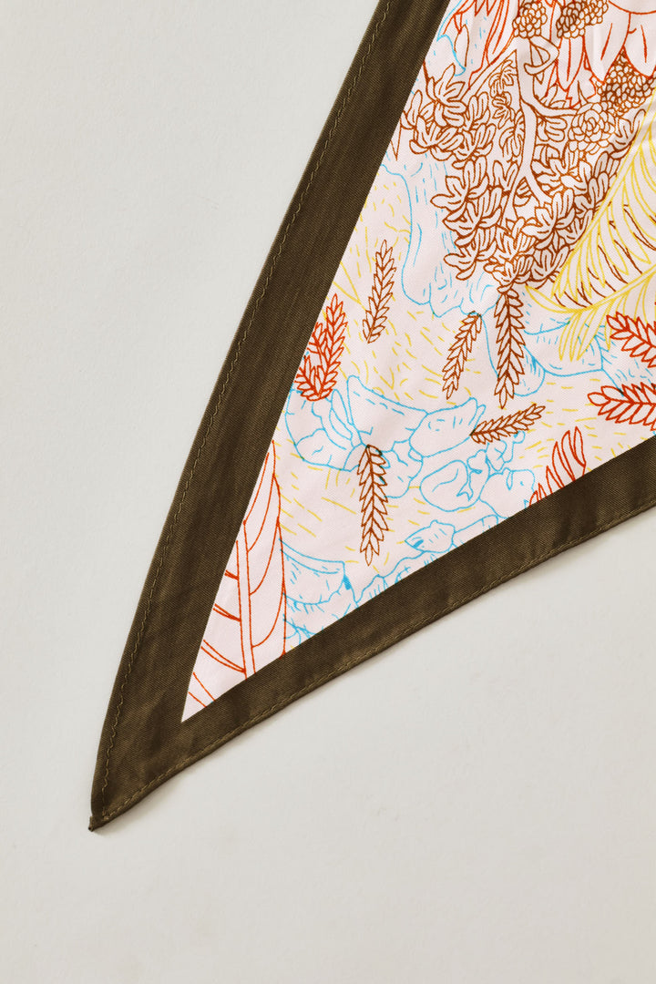 Triangle Neckerchief - The Palms - Pink