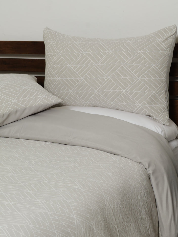 Quilted Jacquard Duvet - Grey