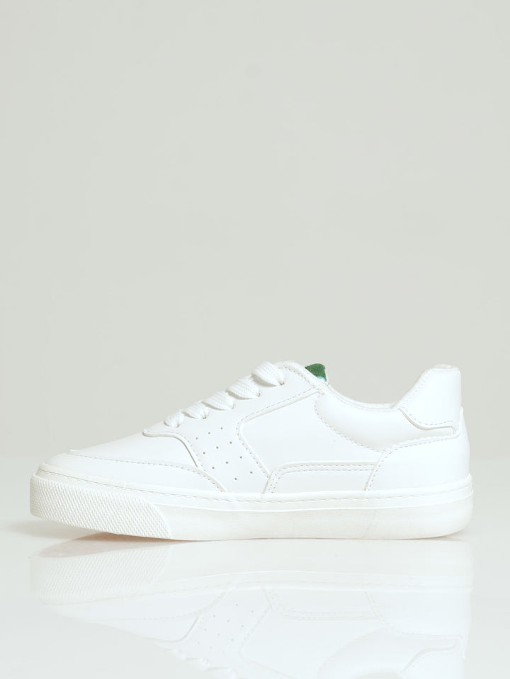 Boys Vulcro Sneaker - White