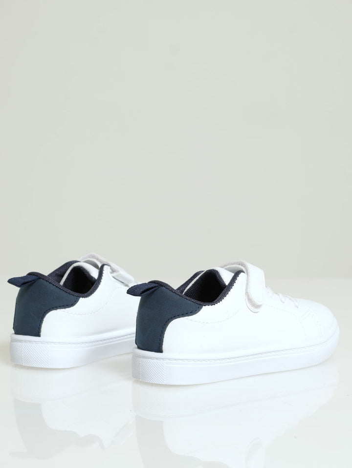 Pre-Boys Sneaker - White/Navy