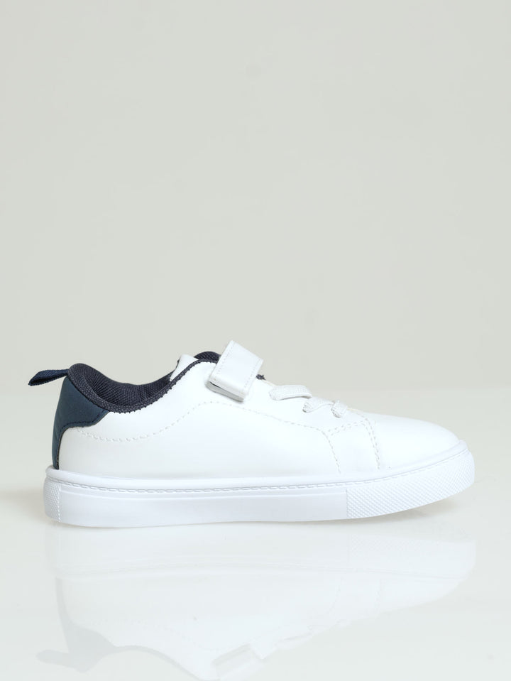 Pre-Boys Sneaker - White/Navy