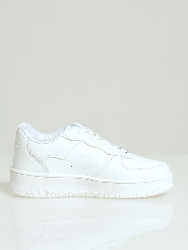 Boys All White Court Sneaker
