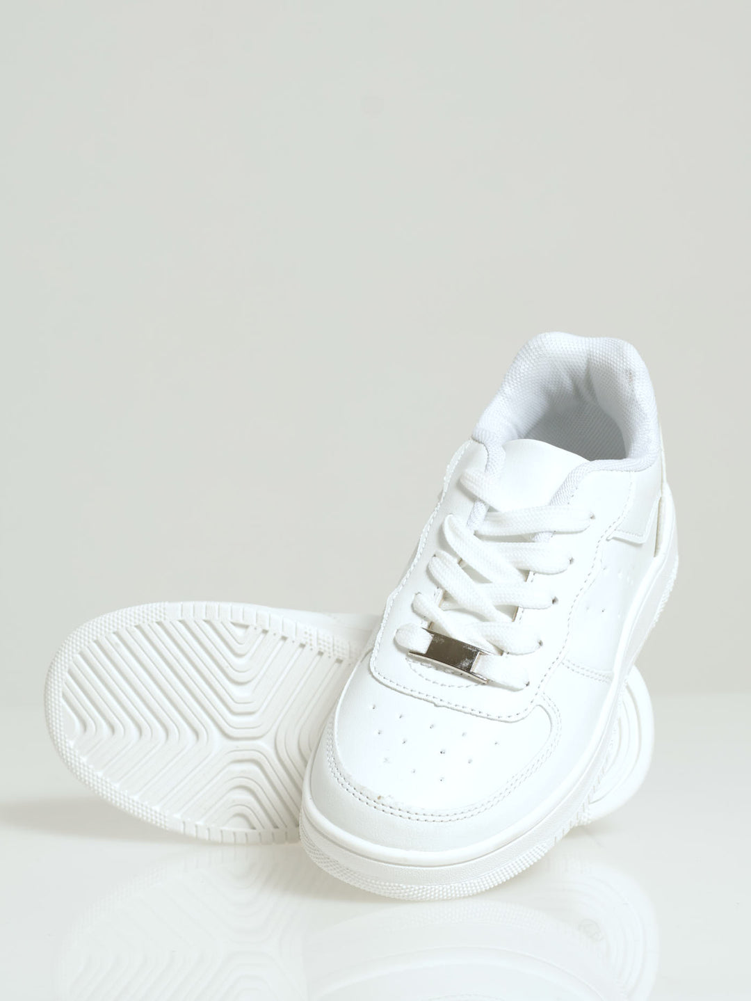 Boys All White Court Sneaker