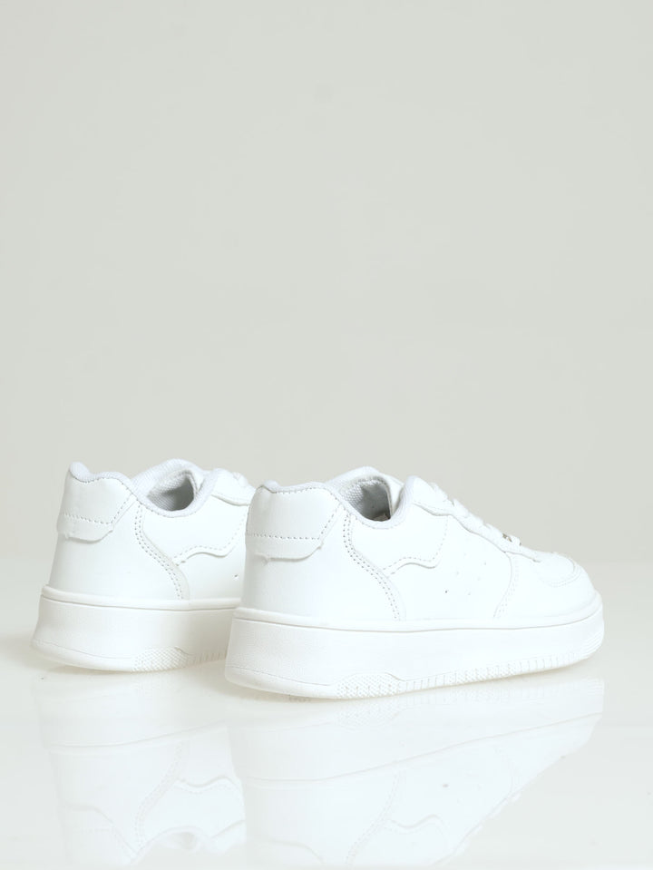 Boys All White Court Sneaker