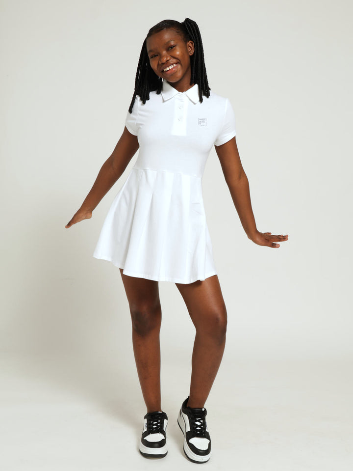 Girls Jessica Dress - White