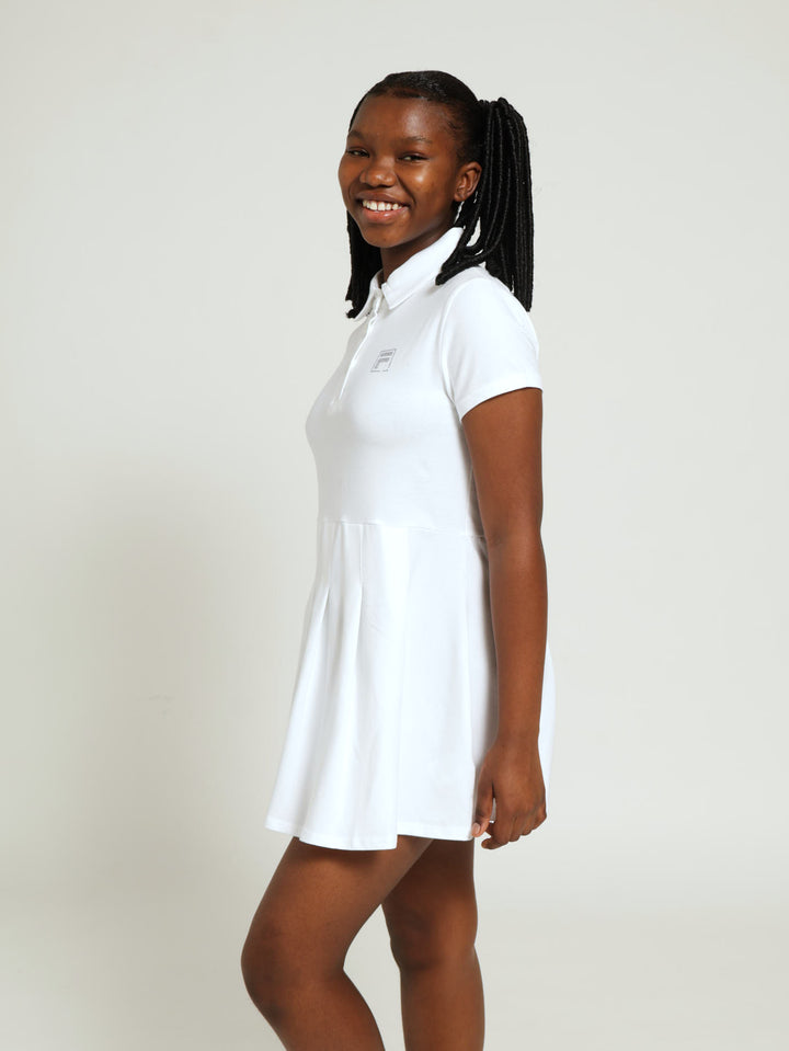 Girls Jessica Dress - White