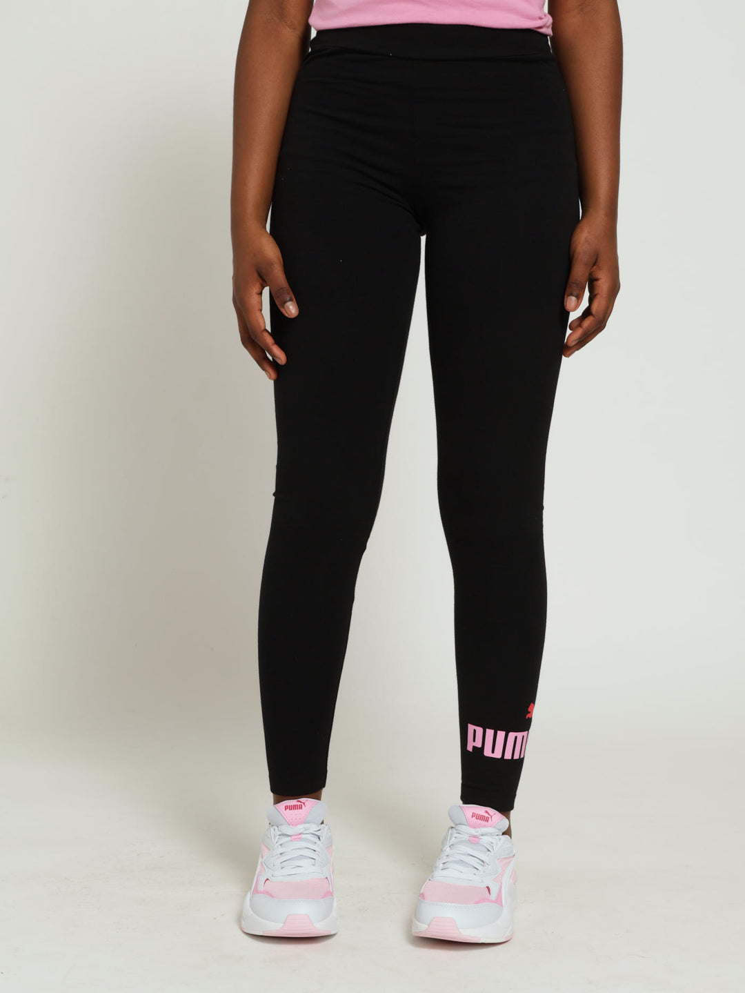 Girls Logo Leggings - Black