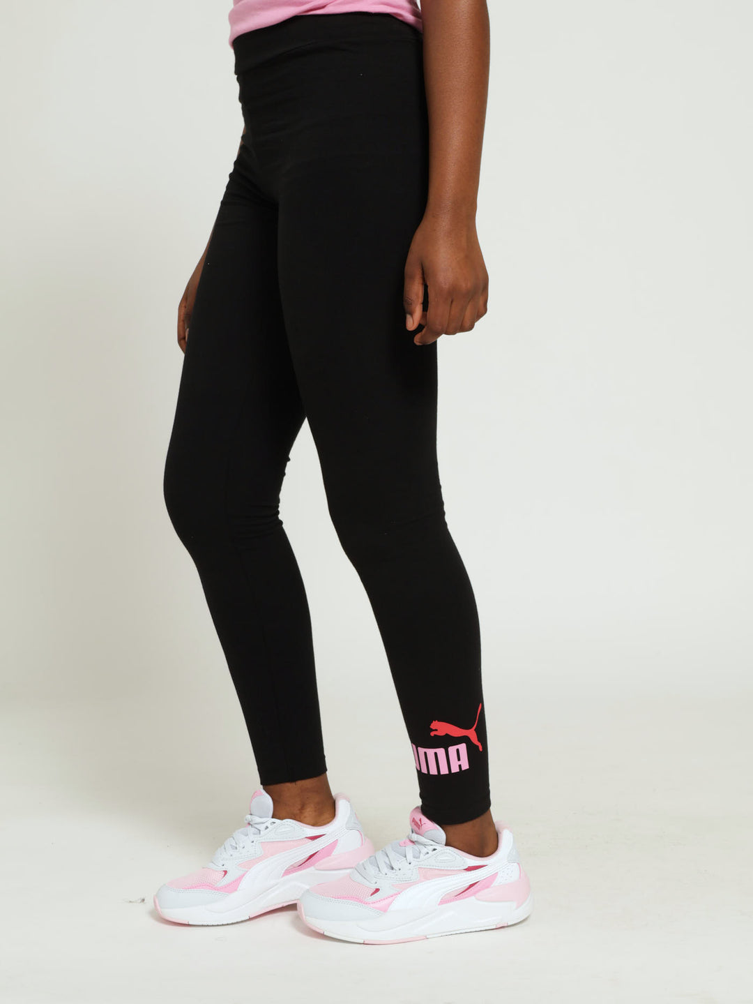 Girls Logo Leggings - Black