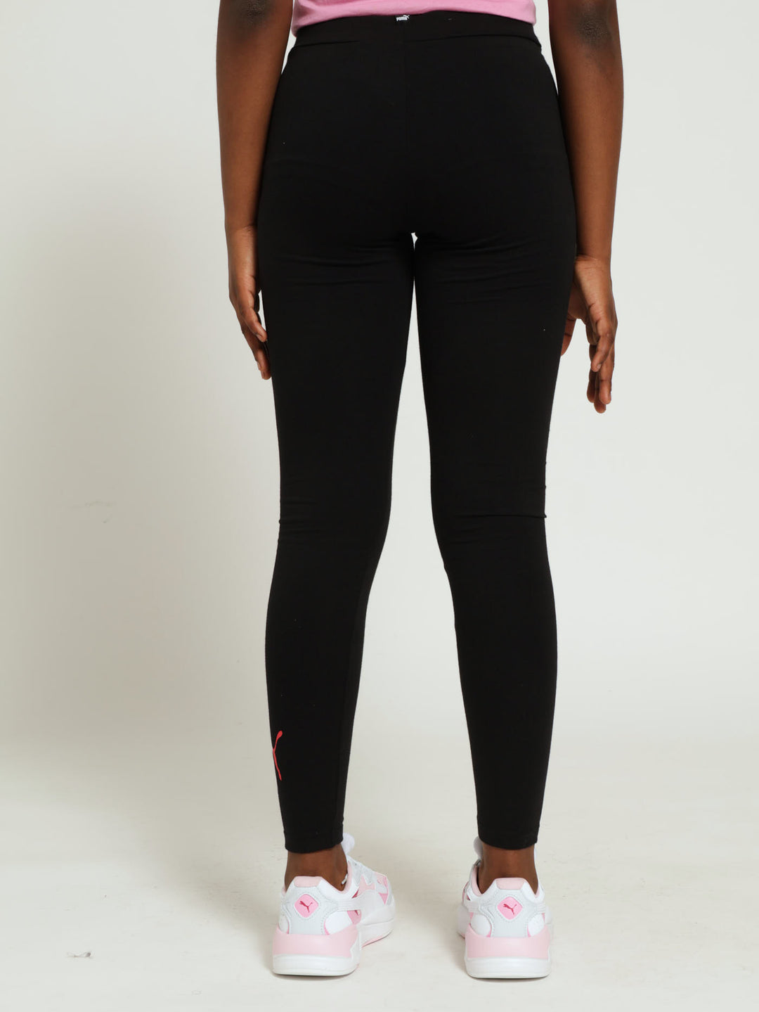 Girls Logo Leggings - Black